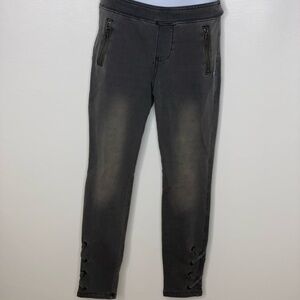 Abercrombie kids girls dark Gray moto pants 9/10